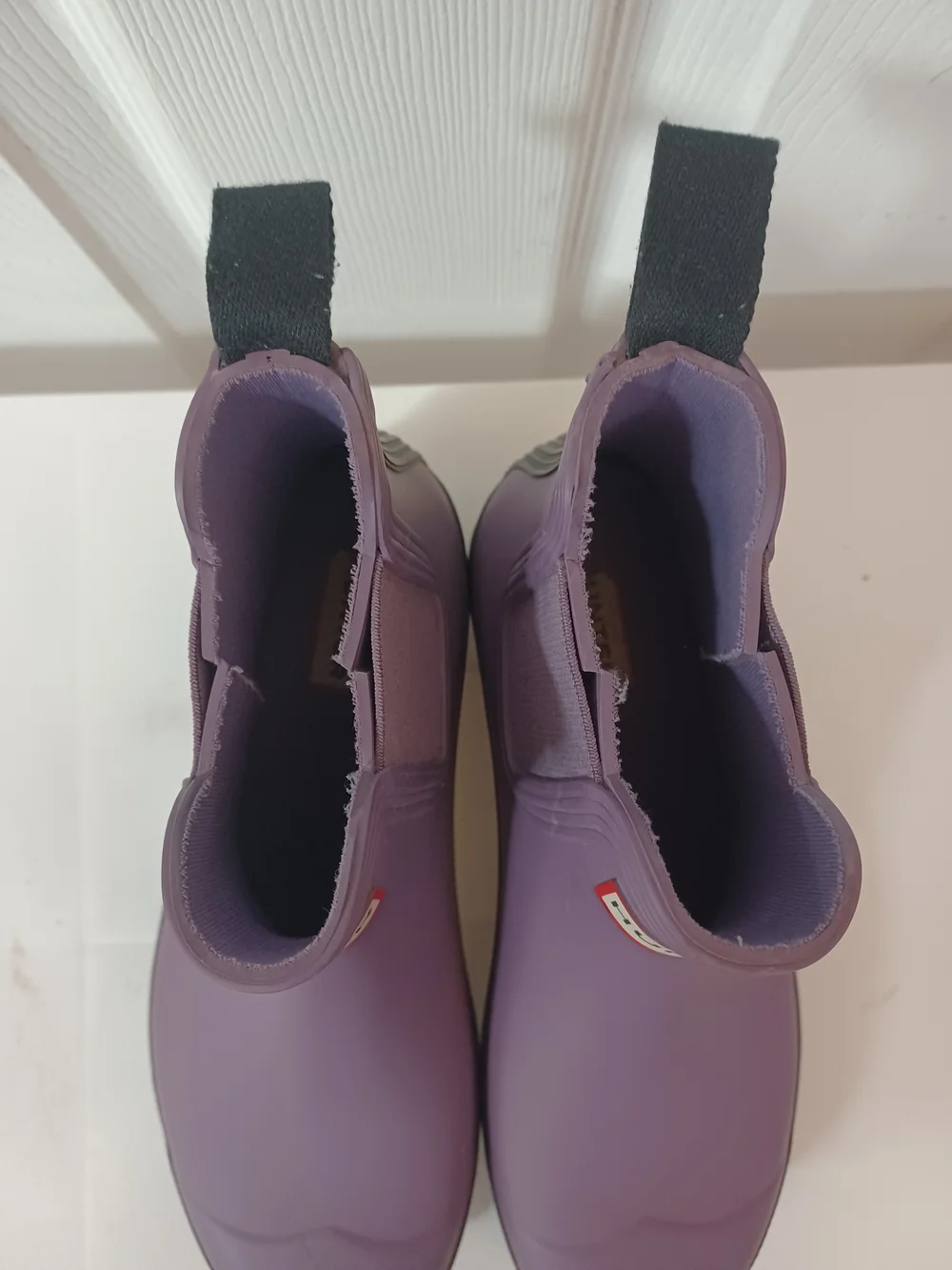 Hunter Original Waterproof Chelsea Ankle Rain Boots Purple Thistle Matte Size 7